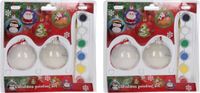 Merkloos / Sans marque Koopman International 3x stuks DIY Kerstballen maken set met 2x kerstballen