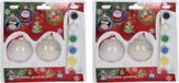 Merkloos / Sans marque Koopman International 3x stuks DIY Kerstballen maken set met 2x kerstballen