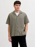 JACK&JONES - JJSEAN RESORT SHIRT SS - Heren - Overhemden - XL - Vetiver - Geruit
