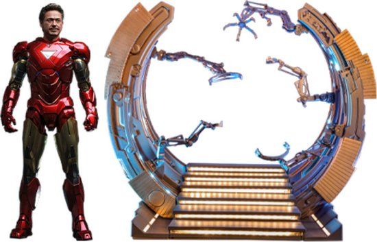 Hot Toys Iron Man Mark VI 1:6 Scale Figure met Suit-UP Gantry (Version 2.0)