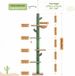 Markenlos Shenzhen Haorui Industrial Technology Co., Ltd. Krabpaal - Klimpaal - Kattenkrabpaal - Kattenboom - Groen - Sisal - 275 cm