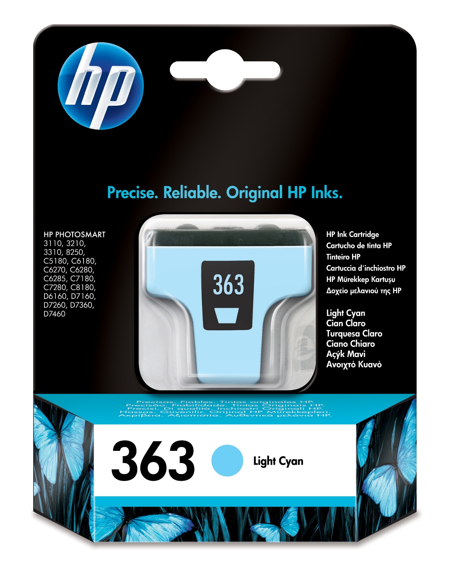 HP 363 originele licht-cyaan inktcartridge single pack / Lichtyaan