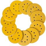 110 STEBRUAM 110 stuks 125 mm schuurschijven, 8 gaten, korrel 60-800