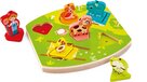 Hape Boerderijpuzzel Met Geluid - Houten Puzzel met 5 Stukjes - Vormenpuzzel voor Kinderen vanaf 24 Maanden