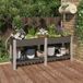 Maison Exclusive - Jardinière surélevée pour jardin avec espace de rangement, gris, 175x50x75 cm, en bois composite (WPC)