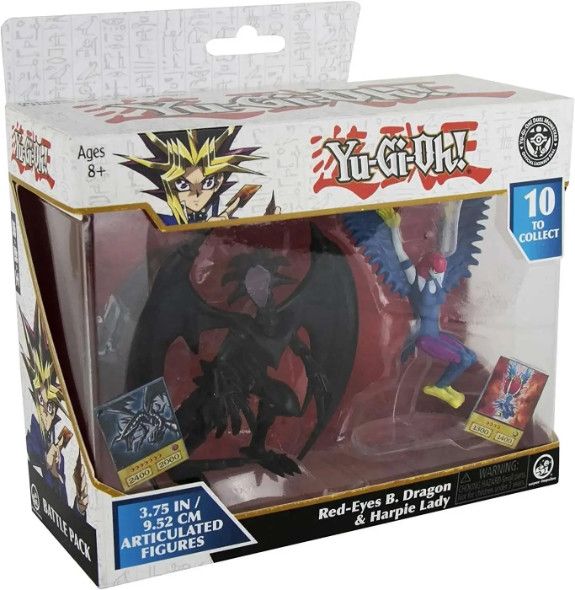 Super Impulse Yu-Gi-Oh! Action Figure Double Pack - Red-Eyes B. Dragon & Harpie Lady