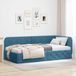 Maison Exclusive - Cadre de lit d'angle bleu 90 x 190 cm velours