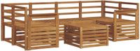 vidaXL - Bank loungeset - 4 zitplekken - Naturel - Massief Acacia Hout