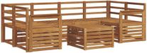 vidaXL - Salon d'angle - 4 places - Naturel - Bois d'acacia massif