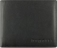 Bugatti Super Slim Portemonnee RFID-bescherming Leer 9 cm - Mannen - Staand formaat - Zwart