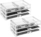 5five 2x Stuks sieraden/make-up organizer 4 lades 24 x 11 cm van kunststof - Transparant