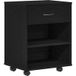 Armoire de rangement avec roue chêne noir 46 x 36 x 59 cm