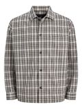 JACK & JONES Jprblamadison Check L/S Overshirt, Doublure argentée., S