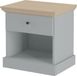 Notio Living Binz Table de chevet - 1 tiroir - Chêne gris aspect