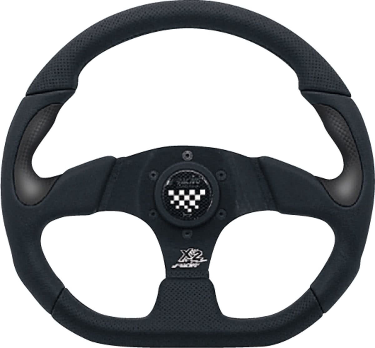 Simoni Racing Sportstuur X2 Poly/Pelle 'Formula' 330mm - Zwart