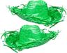 Boland Set van 2x stuks groene Tropische Hawaii thema strohoed met grote rand - Dames hoed
