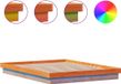 vidaXL Bedframe met LED massief grenenhout wasbruin 150x200 cm