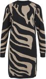 OBJECT COLLECTORS ITEM Object OBJRAY L/S gebreide jurk AOP NOOS, zwart/AOP: Fossil Big Animal Jaquard, XS
