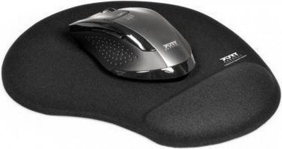 PORT Connect Ergonomische Muismat Zwart
