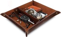 Londo - Lederen Dienblad Organizer - Donker Bruin