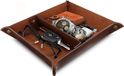 Londo - Lederen Dienblad Organizer - Donker Bruin