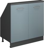 Vicco R-Line Keukenkast voor schuine wand – 80 cm met 2 deuren Blauw-grijs/antraciet