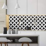 Tegelstickers zelfklevend - cementtegels - wanddecoratie sticker tiles voor badkamer en keuken - cementtegels zelfklevend - 20x20 cm - 24 stuks
