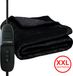 Seranova Elektrische Deken XXL - 180x160 cm - 2 Persoons Bovendeken - Warmtedeken - Dubbelzijdig Fleece Sherpa - Zwart