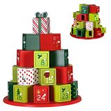 Bakaji Adventskalender van hout met 24 genummerde laden voor verrassing, decoratie, kerstdecoratie, thuis (geschenkverpakking)