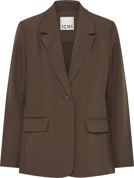 ICHI IHFAVA LONG BL Blazer Dames Slate Black Melange