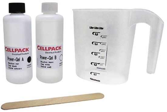 CellPack 335121 POWER GEL/1000ml 2-componenten gel op siliconenbasis voor het verglazen van tweecomponenten en aansluitdozen Transparant 1 stuk(s)