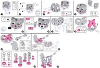 Eddy Toys 3D Puzzel Kat - 62 Stukken - Foam - Grijs/Roze