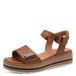 Jana Dames Wedge/Plat Sand Multiadj+veganistische sandalen caleFemme, Cognac., 39 EU
