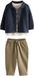 Next Jongens 3-delige set met net jasje, top en broek - Blauw