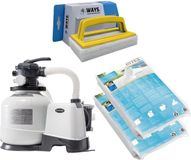 Intex - Zoutwatersysteem 26670GS & Zwembadzout 180 kg & WAYS Scrubborstel