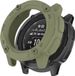 Strap-it TPU bescherm hoesje - geschikt voor Garmin Instinct 2x (50mm) - olijfgroene schokabsorberende case