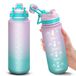 HoneyHolly Drinkfles 1 liter, sportfles, BPA-vrij, drinkfles met rietje, lekvrije waterfles, 2 drinkopties, drinkfles koolzuurhoudende fles, geschikt voor camping, gym, yoga, school
