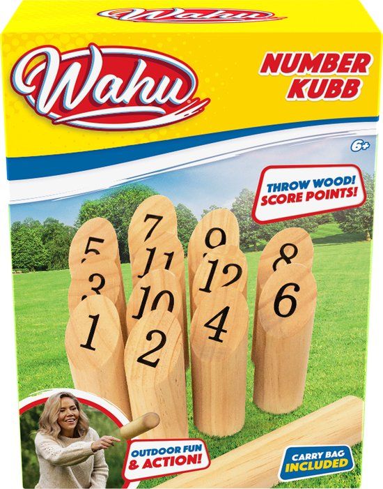 Wahu Numbers Kubb - Werpspel - Hout - Kinderen en volwassenen