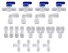 Kit de raccordement universel pour filtre à eau avec 20 pièces