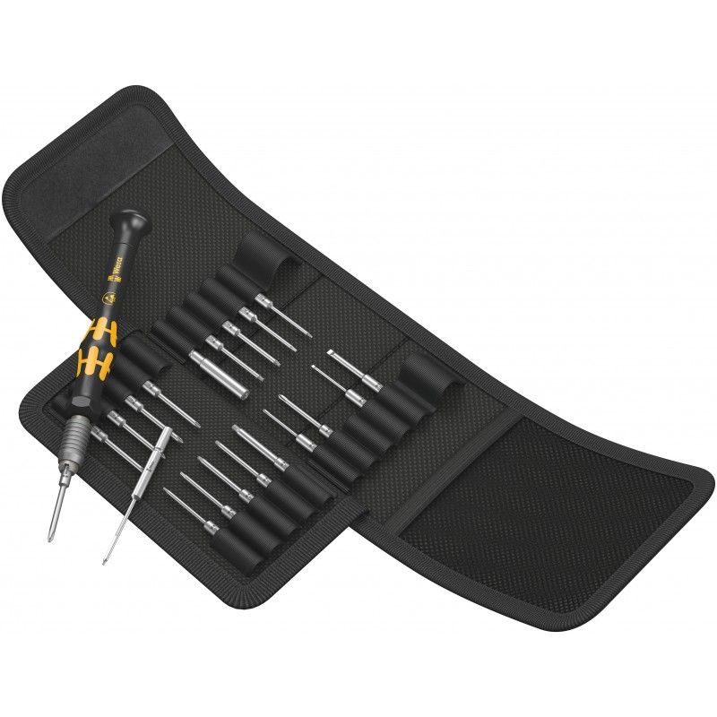 Wera KK Micro 21 - Handschroevendraaiers - 20 bits - Zwart - Met koffer