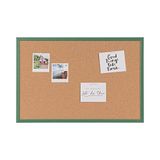 Bi-Office Kurk prikbord, kurkbord met groene MDF-lijst, 40 x 30 cm