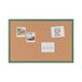 Bi-Office Kurk prikbord, kurkbord met groene MDF-lijst, 40 x 30 cm
