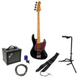 JET Guitars JJB-300 Black guitare basse électrique set de démarrage