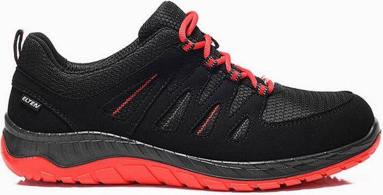 ELTEN MADDOX Black-Red Low ESD S3 Werkschoenen - Unisex - Maat 45