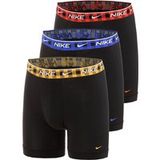 Nike Short Boxer Essential Cotton Stretch Pack De 3 - Noir/rouge/bleu/jaune, pointure Medium