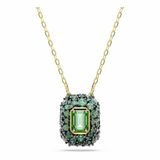 Swarovski Sublima hanger, Octagon-slijpvorm, Groen, 18k gouden afwerking
