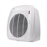 De'Longhi HVY1020 Young Verticale ventilatorkachel, stil en licht, druppelbescherming, handgreep, veiligheidsvoorziening, licht, vorstbescherming, klein formaat, 2000 watt, wit