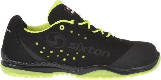 Sixton Cuban LG S1P ESD Zwart/Geel - Maat 45