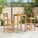 vidaXL Acacia Wood Terrace Stool - Set of 2