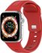 Qubix - Bracelet en silicone carré - Rouge - Convient pour Apple Watch 44mm / 45mm / 46mm / 49mm